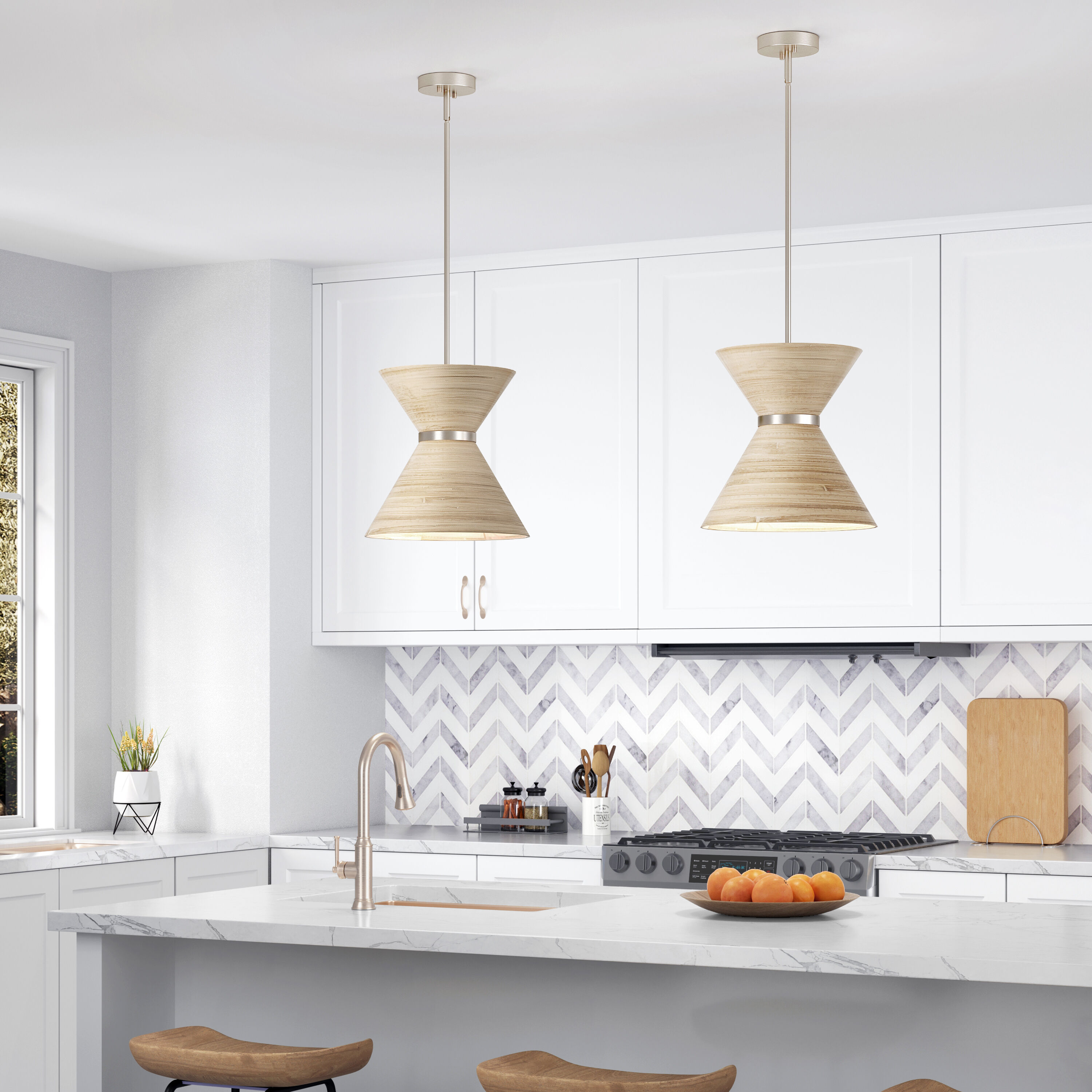 Jaycen 1 Light 13.62 inch Brushed Nickel Pendant Ceiling Light